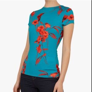 Ted Baker Dillia Fantasia Floral Fitted T-Shirt Size 4